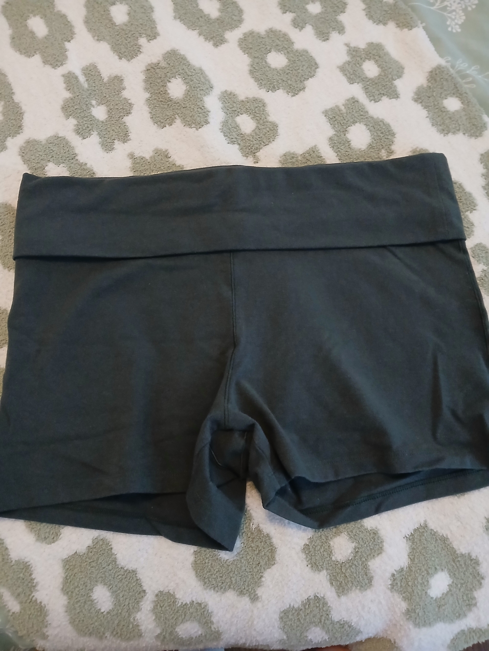 PINK Victoria's Secret Black Athletic Foldover Waist Shorts